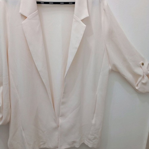 Dina women's long-sleeve jacket cardigan like new, soft pink, size XXL