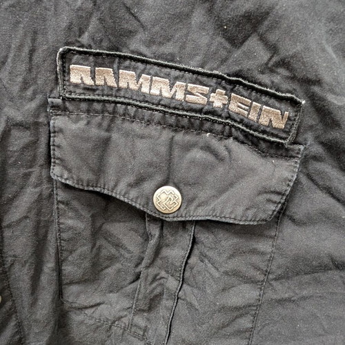 Rammstein button shirt like new, size L, black