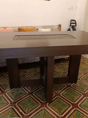 Handmade dining table 1.60m by 80cm with 2m extension like new