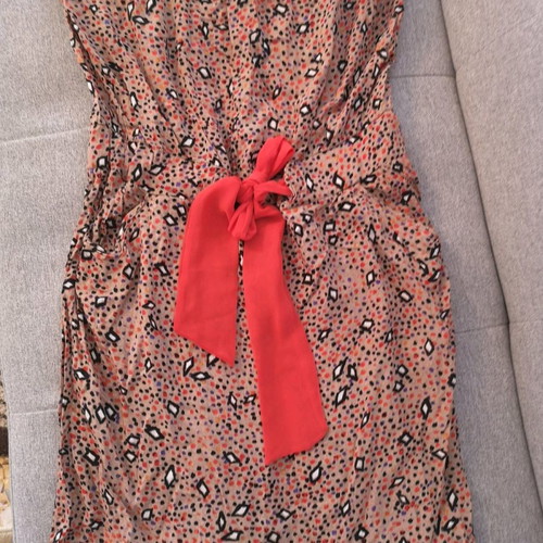 Strapless dress used, medium, orange, airy summer style