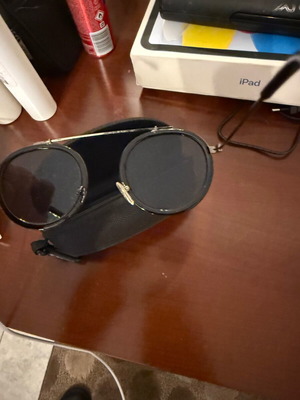 Men's sunglasses new, black with minor nose pad missing