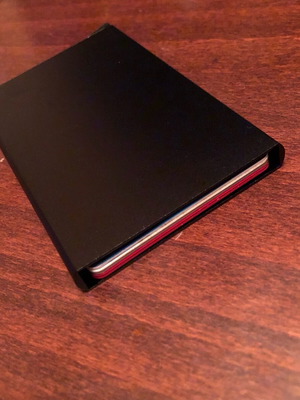 Card wallet new, durable aluminum alloy, black