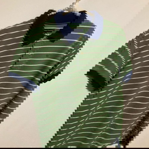 Μπλούζα πόλο ριγέ Oxford Company M μεταχειρισμένη, πράσινη