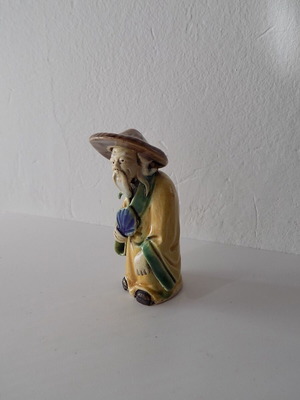 Clay Chinese antique figurine used 19th century