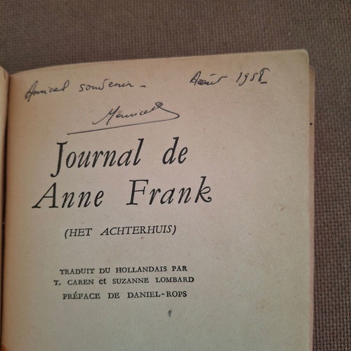 The Diary of Anne Frank French edition used, circa 1958