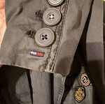 Tommy Hilfiger gray jacket like new with removable badges