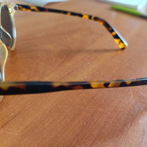 Round sunglasses like new, brown lenses and tortoise arms