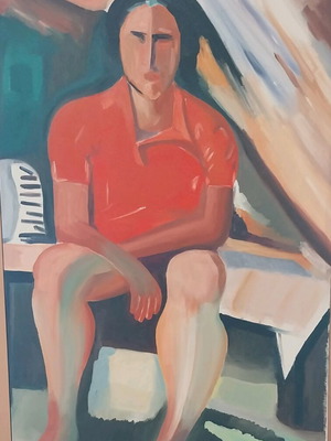 Oil painting on canvas new, framed 70×50cm