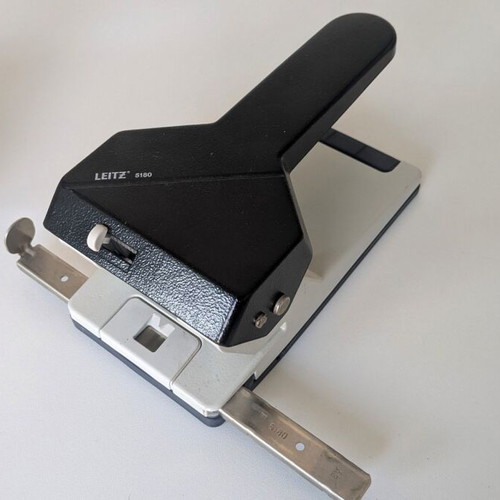 Leitz 5180 and 5132 heavy-duty hole punches used
