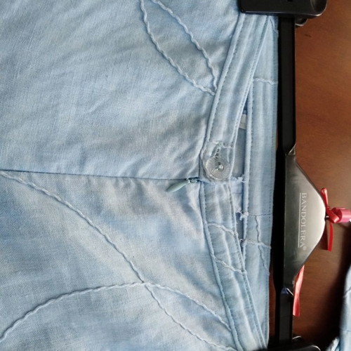 Women's linen suit set blue like new