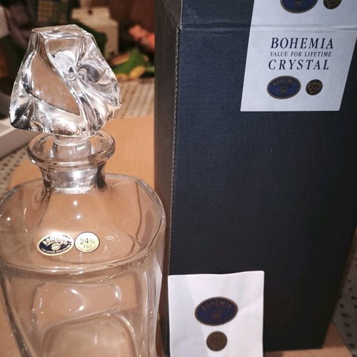 Bohemia Decanter like new with certificate