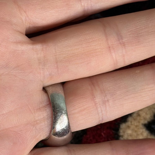 Vintage Handmade Ring with Amethyst Size 56-59, Silver 925