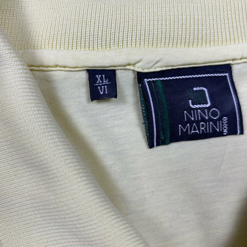 Nino Marino Polo short sleeve men's shirt XL yellow 100% cotton