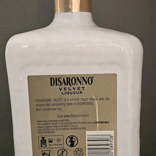 Disaronno Velvet empty bottle like new, elegant