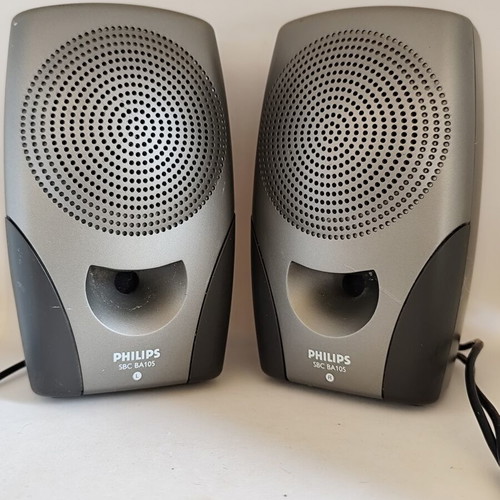 Philips SBC BA105 stereo portable active speakers like new