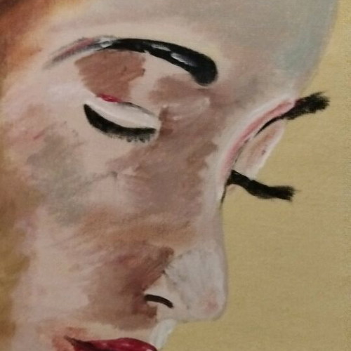 Paintings used, set of 2, medium acrylic