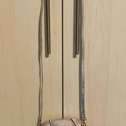 Crossbody bag Achilleas Accessories pink and silver new