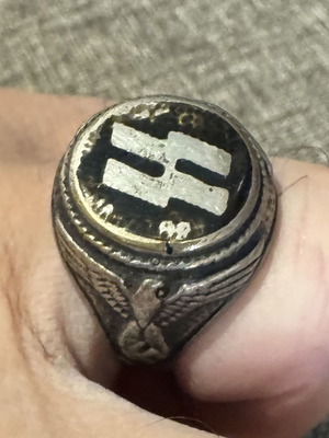 Collectible historic ring used, German 1930-1945 with swastika
