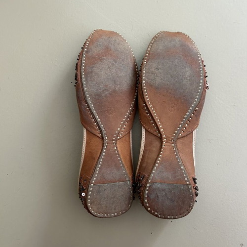 Punjabi Jutti traditional Indian shoes like new, size 39, brown leather