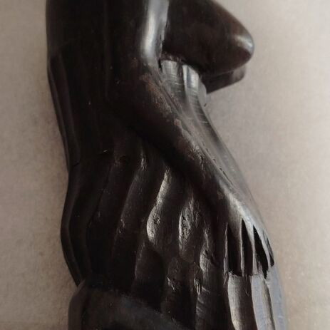 Wooden carved decorative used, 30 cm, woman with kneeling legs
