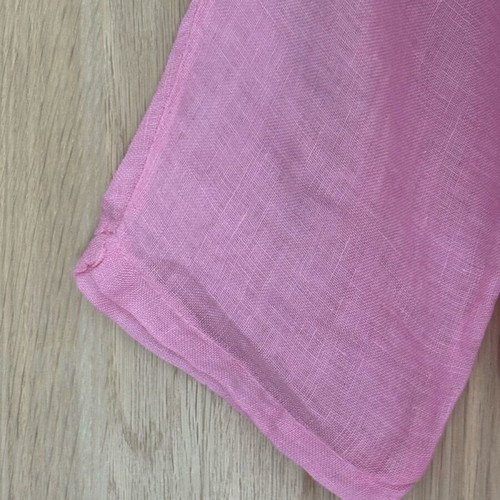 Pink linen blouse 100% linen