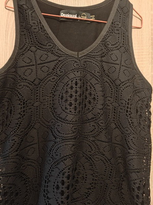Desigual Crochet Top black used, size L