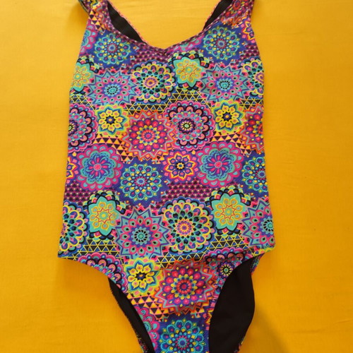 Multicolor one-piece swimsuit XL used with beautiful design