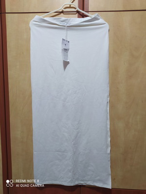 Φούστα Bershka λευκή maxi καινούργια, medium size