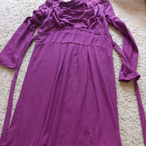 Knitted dress like new, loose fit, size S/M, purple