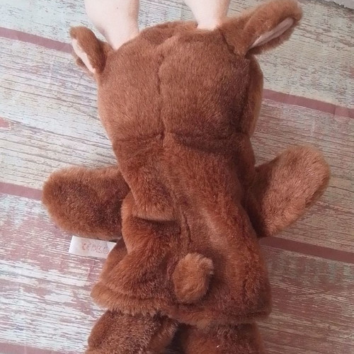 Plush glove reindeer toy Rudolph used, puppet theater