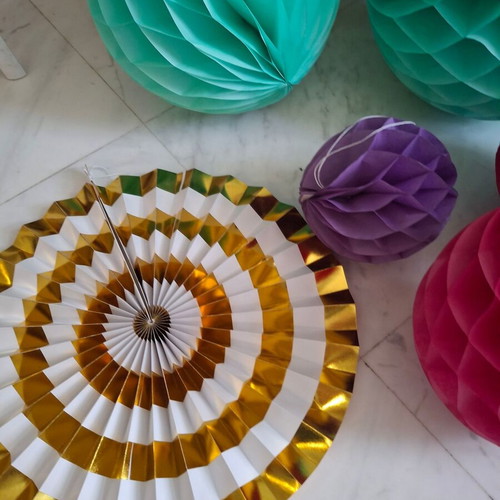 Paper balls for party decoration like new