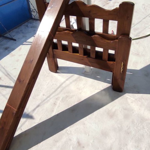 Single beds used, pack of 2, solid wood