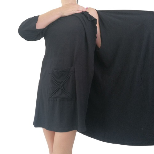 Φλερτ by Φανή Τσακίρη black blouse like new, small-medium