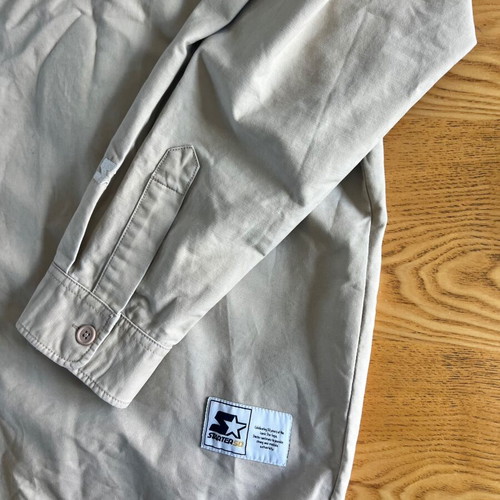 Pull & Bear x Starter men's beige shirt XL, 100% cotton