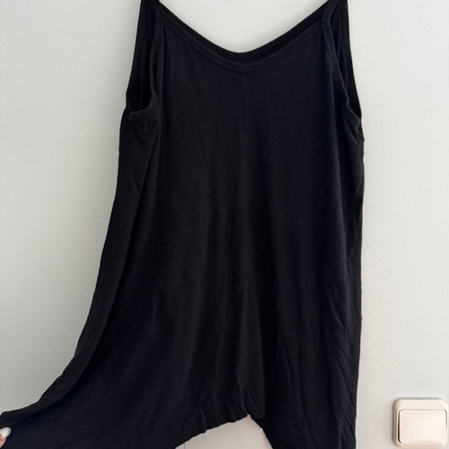 Asymmetric black blouse