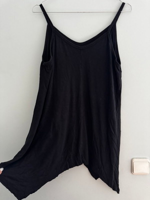 Asymmetric black blouse
