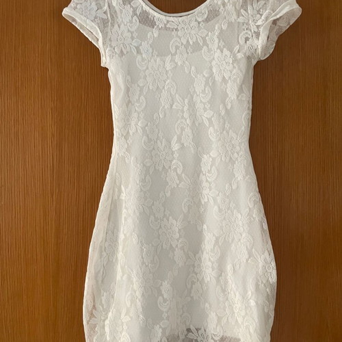 Hollister white lace mini dress like new, size M (fits S)