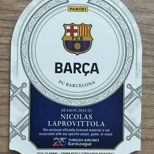 2024-25 Panini Crown Royale Euroleague Basketball Nicolas Laprovittola Patch like new