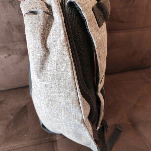NOD anti-theft backpack used, gray with laptop compartment and USB
