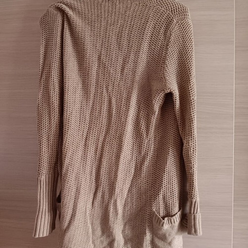Sarah Lawrence women's cardigan used, beige and brown