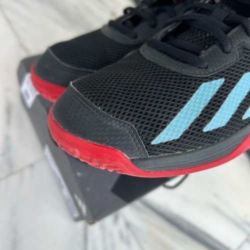 Adidas Kids Tennis Shoes Used Size 39 Black Red