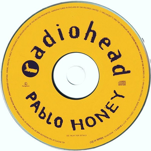 Radiohead Pablo Honey CD used, rock genre