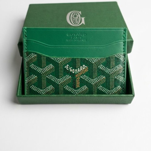 Goyard card holder, green