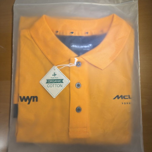 McLaren F1 Team Papaya Polo Shirt brand new, size M, Allwyn sponsor