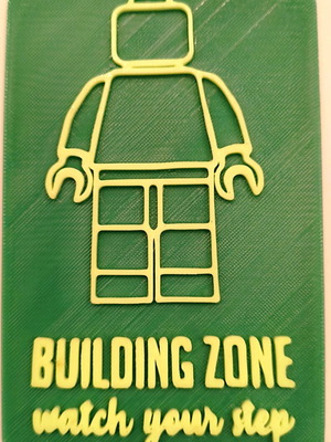 Building Zone Lego Style Sign like new