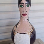 Sappho handmade decorative natural gourd art piece