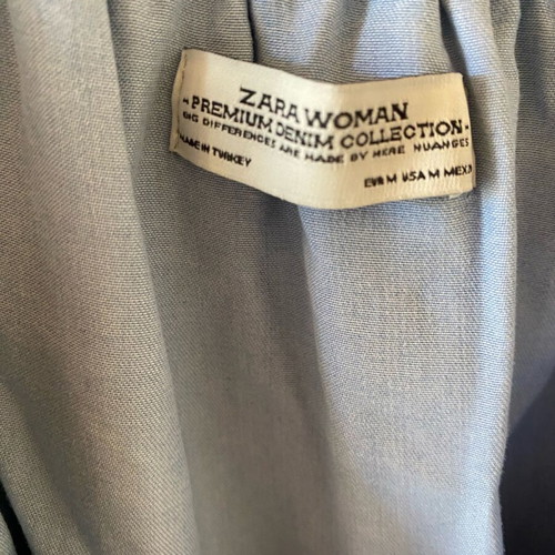 Premium denim dress Zara blue size M new