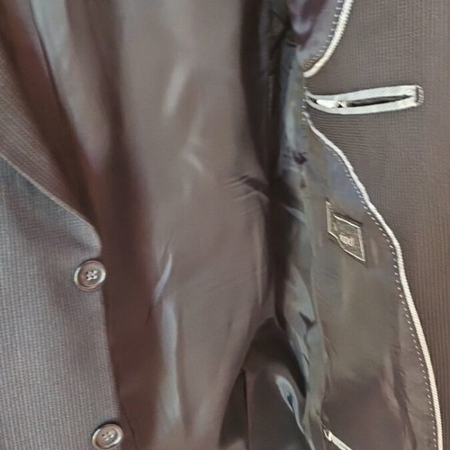 Men's Suit worn once, black and gray, size L