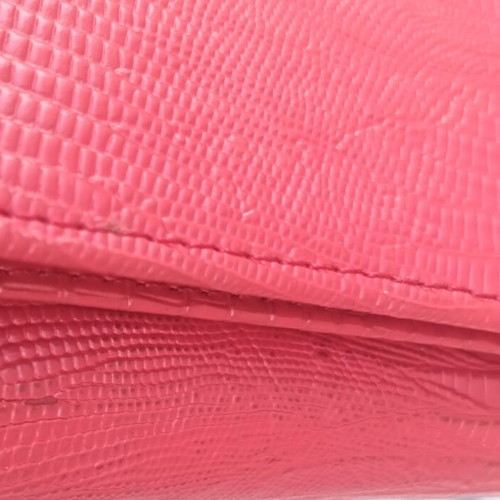 Doca leather wallet used, red