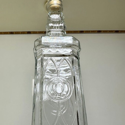 Glass decorative bottle for drinks or liqueur
